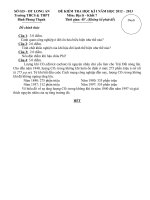 Đề thi HK I. Địa lý 7