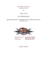 tiểu luận môn lập trình mạng mô phỏng quá trình phát nhận thông điệp trong hệ phân tán