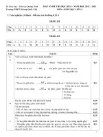 Đề thi HK II môn Sinh 11