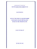 Quản lý thu thuế các doanh nghiệp ngoài quốc doanh trên địa bàn huyện ân thi, tỉnh hưng yên