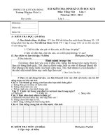 Đề kiểm tra Tiếng Việt lop 1