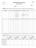 Mẫu phiếu phổ cập giáo dục