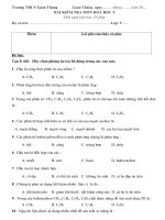 ĐỀ- ĐÁP ÁN KIỂM TRA 15'''''''' HÓA 9 KÌ 2