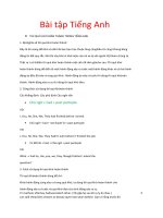 Bài tập tiếng anh dạng cơ bản