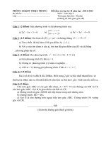 Thi học kì 2 toán 8 trúng 100%