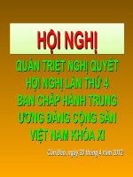 Quán triệt Nghị quyết Trung ương 4 khóa XI