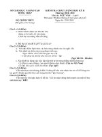 Đề Thi Ngữ Văn HK II