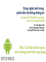 Cài đặt và làm quen môi trường phát triển ứng dụng