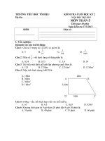 ĐỀ KIỂM TRA CUỐI HK 2 TOÁN 5