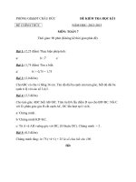 Đề kiểm tra học kỳ I môn toán 7.