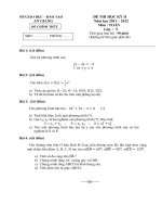 Đề Thi HKII toán 9 năm 2011-2012 AG