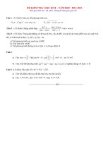 Đề thi toán học kì 2 lớp 10 (LVN)