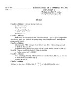 Đề KTHKII Toán 8 ( Có Ma trận)