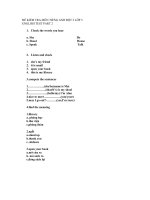 đề kiểm tra lớp 3