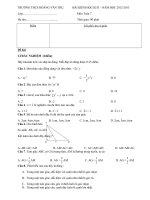 Đề Thi hk2 Môn Toán Lớp 7