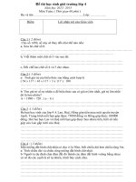 Đề thi học sinh giỏi trường môn Toán lớp 4
