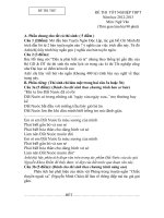 Đề thi thử tốt nghiệp THPT 2013 hợp lý