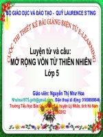 Luyện từ và câu mở rộng vốn từ thiên nhiên