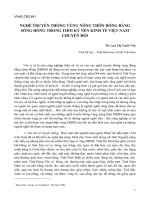 NGHỀ TRUYỀN THỐNG VÙNG NÔNG THÔN ĐỒNG BẰNG SÔNG HỒNG TRONG THỜI KỲ NỀN KINH TẾ VIỆT NAMCHUYỂN ĐỔI