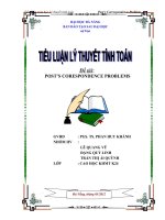tiểu luận môn lý thuyết tính toán post’s corespondence problems