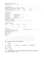 ôn thi hk2 môn toán lớp 1