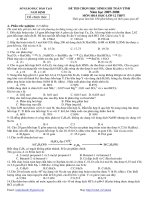 Đề thi học sinh giỏi tỉnh nam định năm 2007-2008