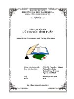 tiểu luận môn lý thuyết tính toán unrestricted grammars and turing machines