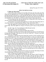 báo cáo tháng công tác Đội