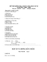 De kiem tra học ky II lop 3 moi nhat