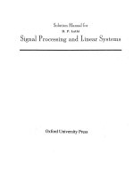 signal processing and linear systems