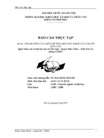 ảnh hưởng của môi trường đến sức khoẻ của người dân xã tân lập – huyện mộc châu – tỉnh sơn la