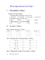 On tap mon Toan hoc ky 2 Lop 1.doc