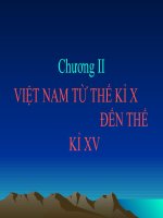 XÂY DỰNG VÀ PHÁT TRIỂN VĂN HÓA DÂN TỘC  TRONG CÁC THẾ KỈ X- XV