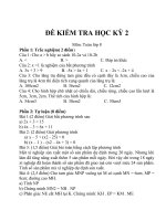 Đề kiểm tra toán 8 hoc kỳ 2