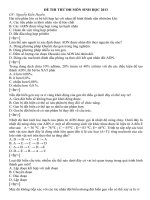 ĐỀ THI THỬ ĐẠI HỌC THPT CHU VĂN AN LẦN 1 -2013 MÔN SINH HỌC