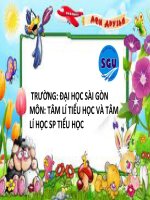 GIÁO DỤC ĐẠO ĐỨC CHO HỌC SINH TIỂU HỌC.thanh hiền