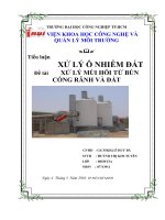 xử lý mùi hôi từ bùn cống rãnh và đất