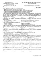 Đề thi thử ĐH môn Sinh lần 2 có đáp án chi tiết