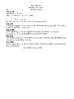 đề kiểm tra học kỳ II môn hóa 8