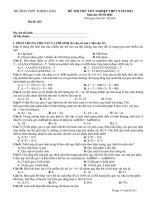 Thi thử lần 2- THPT Thịnh Long