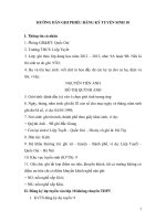 HƯỚNG DẪN GHI PHIẾU TUYỂN SINH 10 - HÀ NỘI