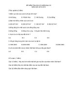 ĐỀ KIỂM TRA HỌC KÌ MÔN ĐỊA LÍ 8