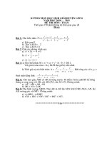 Đề thi HSG Toán 8- Cẩm Xuyên