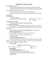 KẾ HOẠCH SINH HOẠT CHUYÊN MÔN