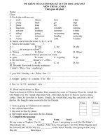 Đề ôn thi cuối năm số 1