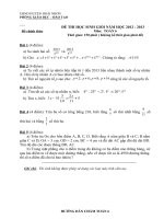 ĐỀ THI VÀ ĐÁP ÁN HSG TOÁN 6 CẤP HUYỆN HOÀI NHƠN NĂM HỌC 2012-2013