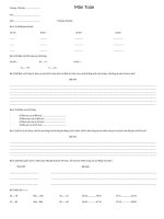 Đề ôn tập cho lớp 1 môn toán