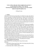 tĂNG CƯỜNG LIÊN kết CÔNG NGHIỆP GIỮA hà nội và các địa PHƯƠNG TRONG VÙNG THỦ đô