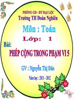 phép cộng phạm vi 5 lớp 1