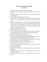 Đề cương ôn tập HÓA SINH HỌC